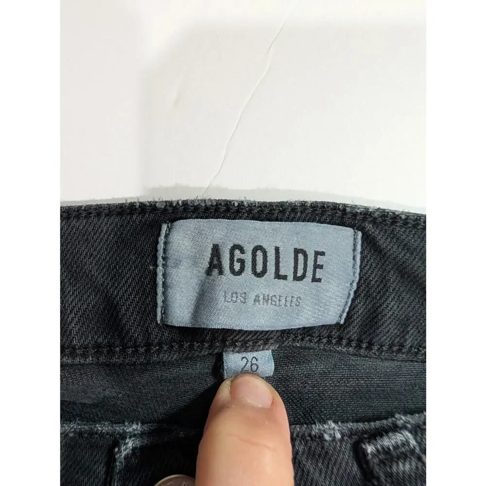 AGOLDE Jeans Womens 26 Black Toni‎ Skinny Ankle Jeans